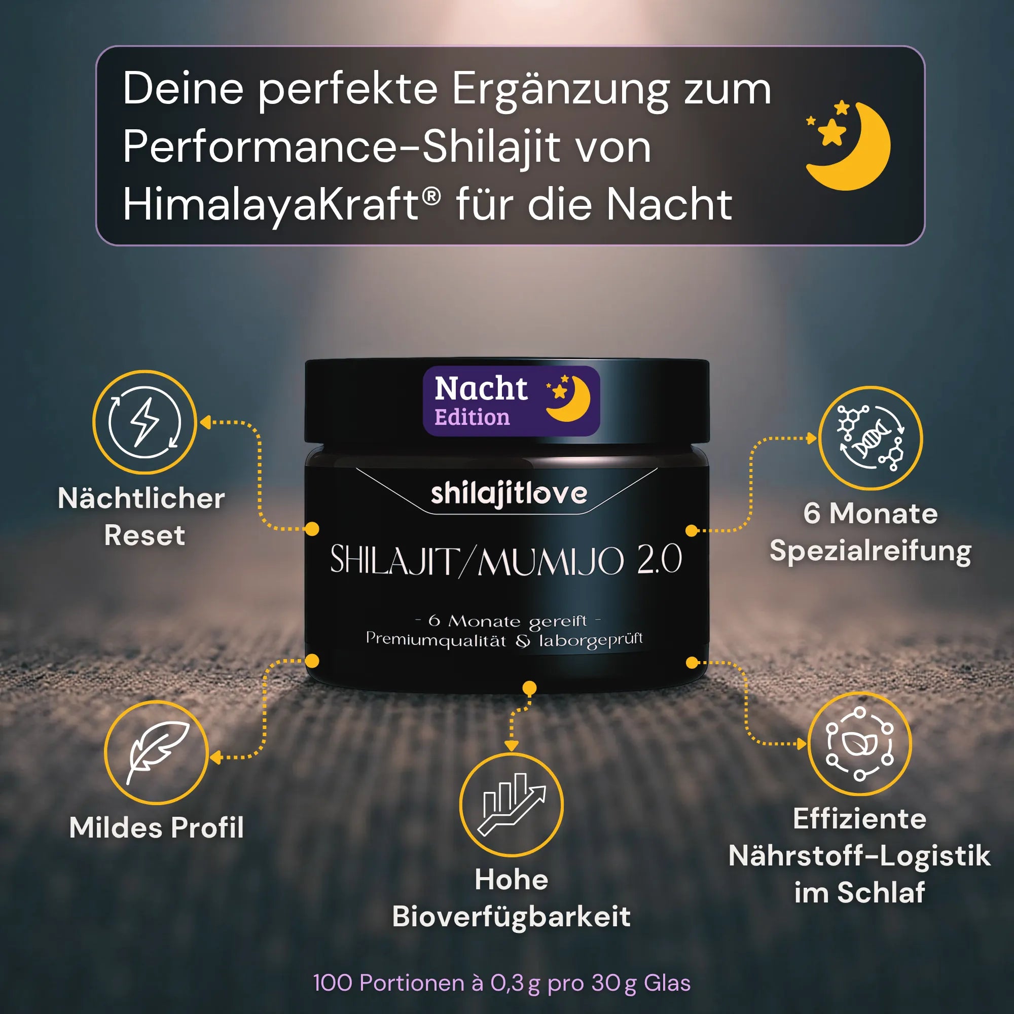 Shilajit 2.0 Nacht-Edition (2 + 1 GRATIS)