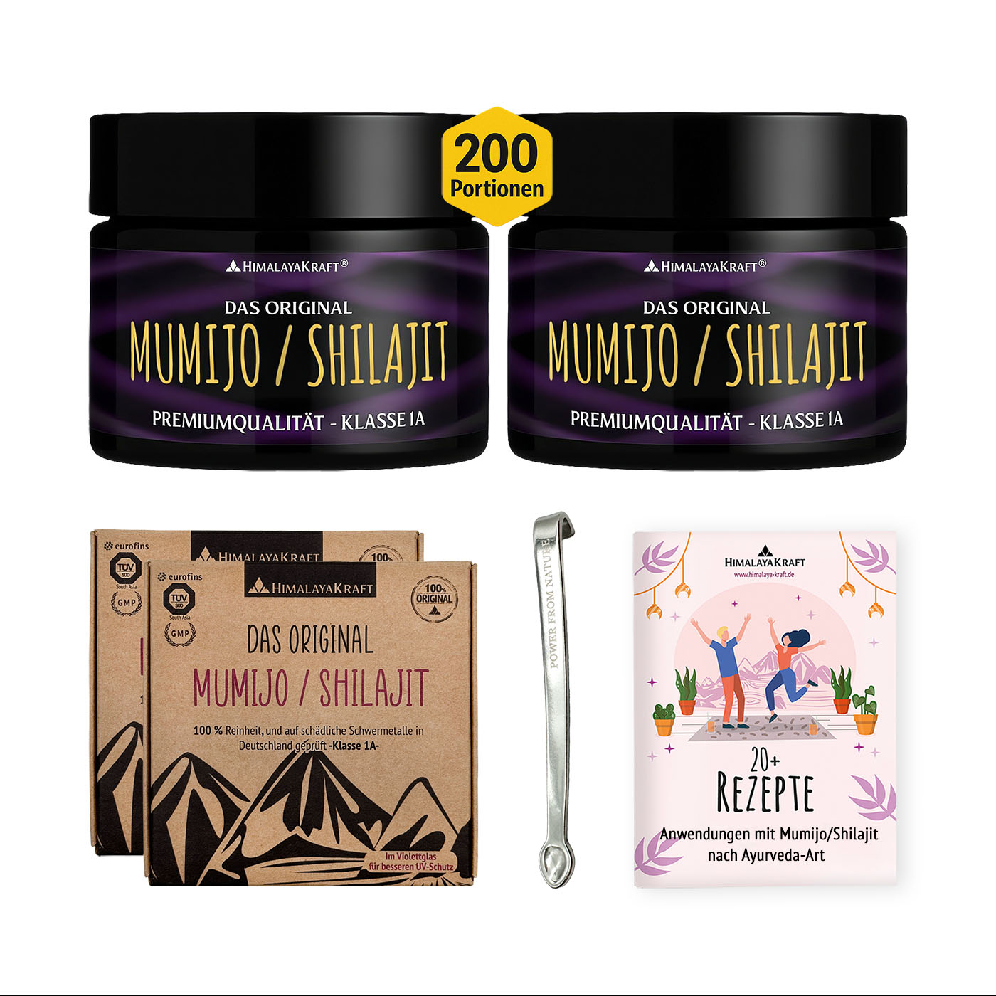 2x Original Shilajit in DE laborgeprüft, 60 g (200 Portionen)