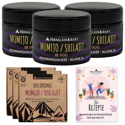 3x Original Shilajit in DE laborgeprüft, 81g (270 Portionen)