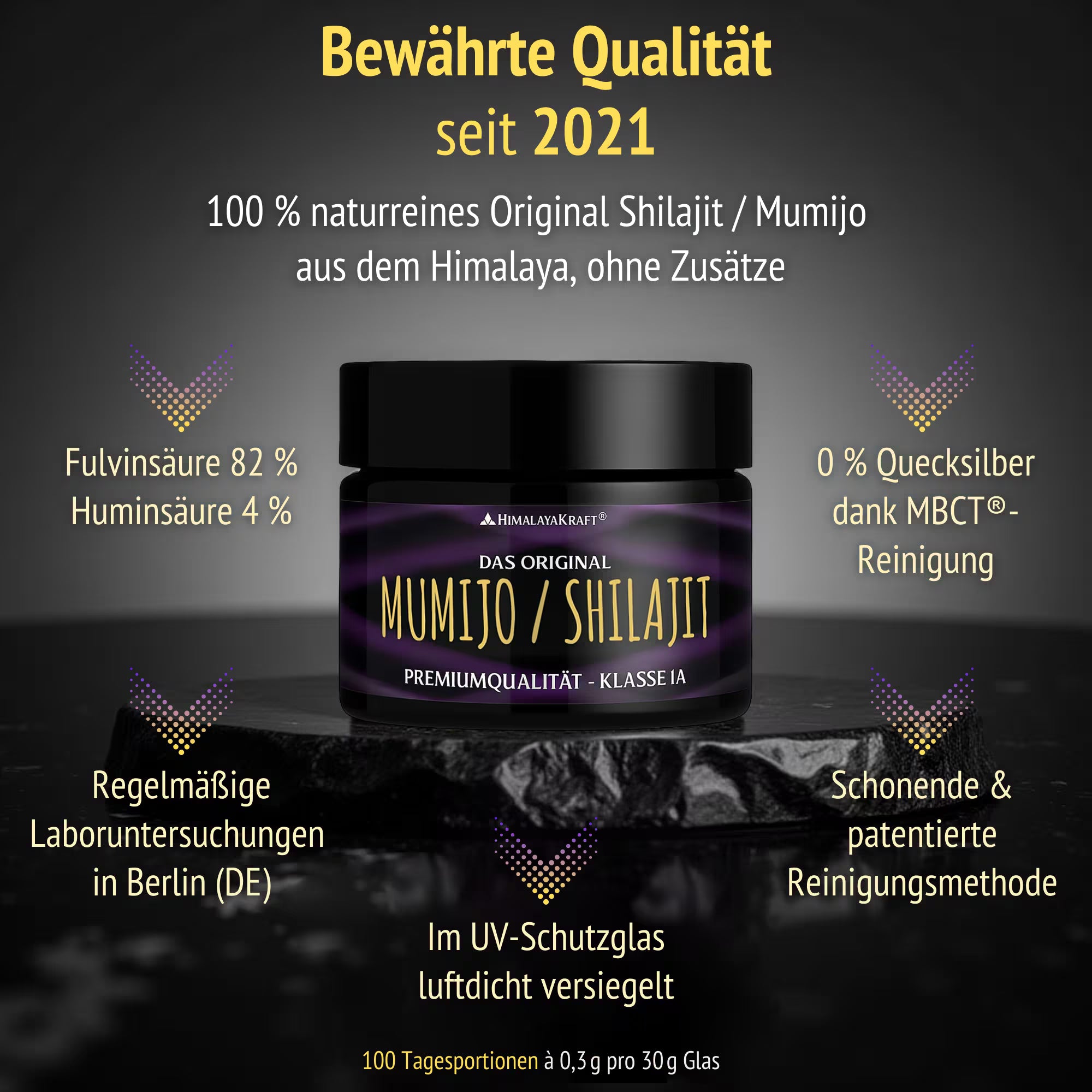 Shilajit (Mumijo) 60 g, Original Himalaya, DE-laborgeprüft